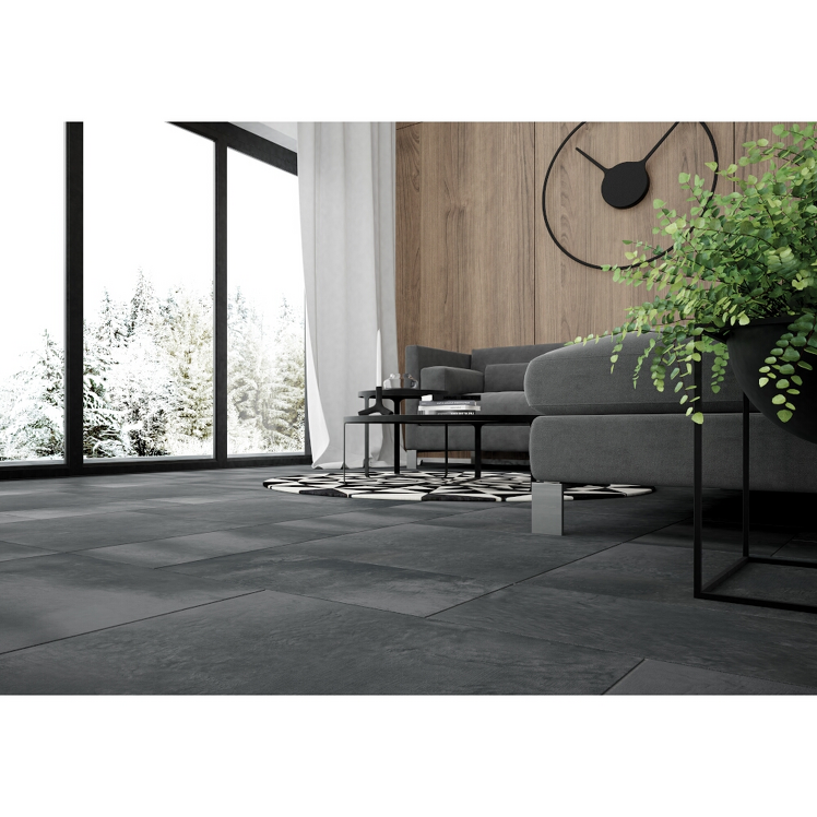 Gres szkliwiony BETON dark grey mat rect 59,8x59,8 gat. I